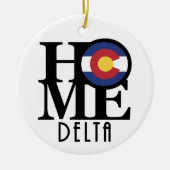 HOME Delta Colorado Keramisch Ornament (Voorkant)