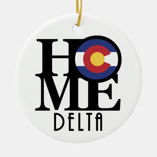 HOME Delta Colorado Keramisch Ornament (Voorkant)