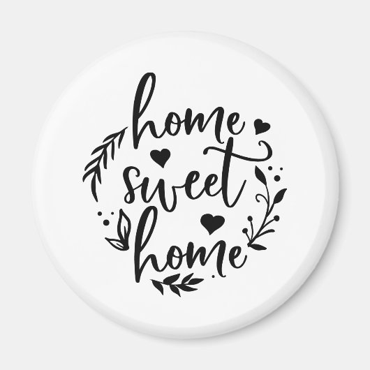 Home Design Home Sweet Home Home Magneet (Voorkant)