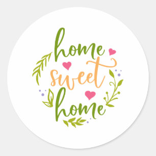 Home Design Home Sweet Home Home Ronde Sticker