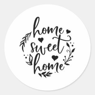 Home Design Home Sweet Home Home Ronde Sticker