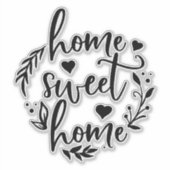 Home Design Home Sweet Home Home Sticker (Voorkant)
