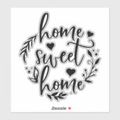 Home Design Home Sweet Home Home Sticker (Vel)