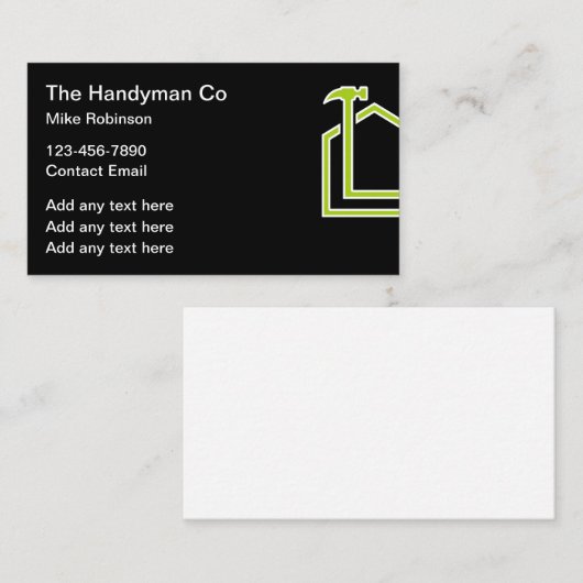 Home Diensten Bouw Visitekaartjes (Voorkant / Achterkant)