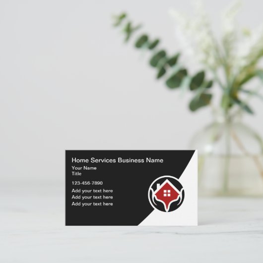 Home Diensten Moderne Visitekaartjes (Staand voorkant)