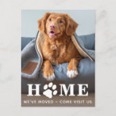 Home Dog Moving We've Moved Pet Moving Aankondigingskaart (Voorkant)
