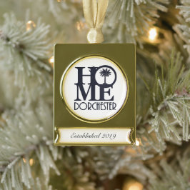 HOME Dorchester Verguld Banner Ornament