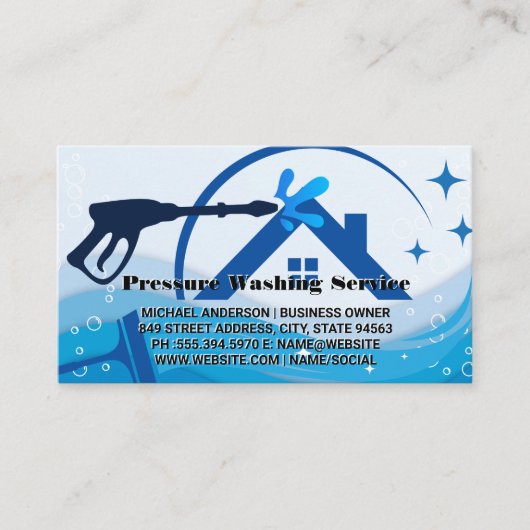 Home Drukwasdiensten | schoonmaakmiddelen Visitekaartje (Voorkant)