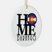 HOME Durango Colorado Keramisch Ornament (Rechts)
