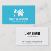 Home | Duster (blauw) Visitekaartje (Voorkant / Achterkant)