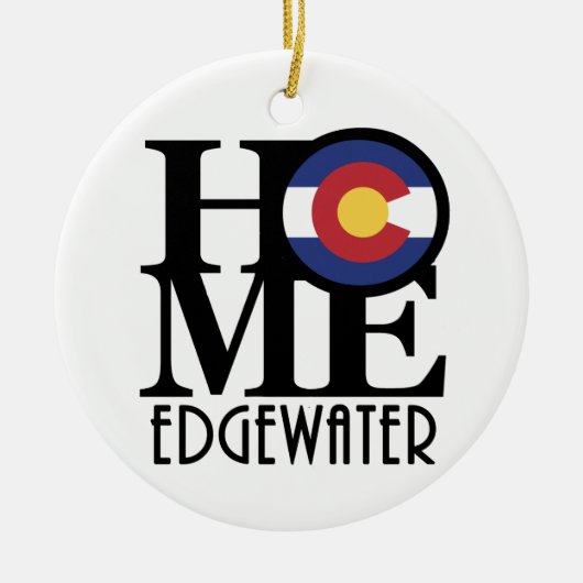 HOME Edgewater Colorado Keramisch Ornament (Voorkant)