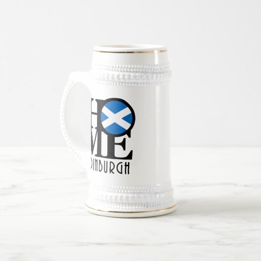 HOME Edinburgh Scotland Beer Stein Bierpul (Voorkant links)