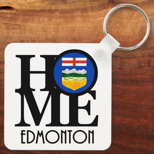 HOME Edmonton Canada Sleutelhanger (Achterkant)