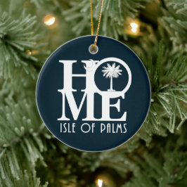 HOME-eiland Palms Keramisch Ornament