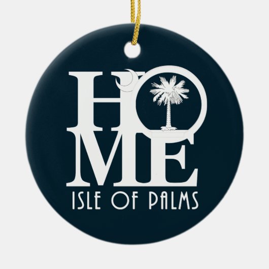 HOME-eiland Palms Keramisch Ornament (Voorkant)