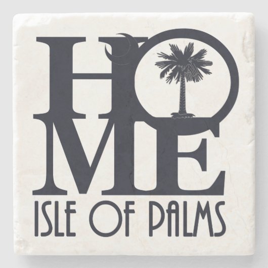 HOME-eiland Palms Stenen Onderzetter (Voorkant)