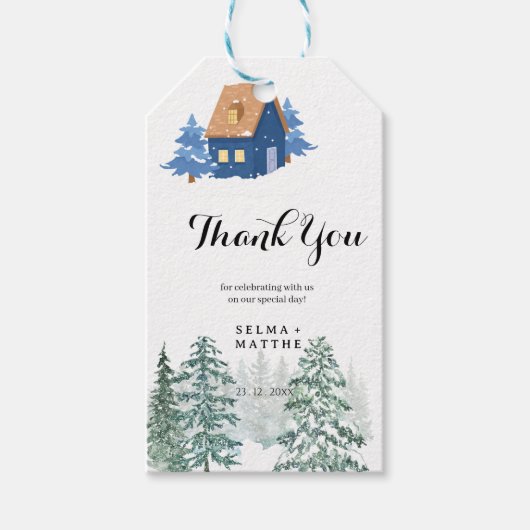 Home Elegant Bedankt Favoriete cadeau Cadeaulabel (Voorkant)