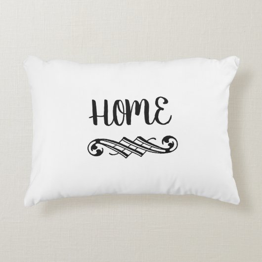 Home Elegant Thuis Kussen in Zwart en Wit (Voorkant)