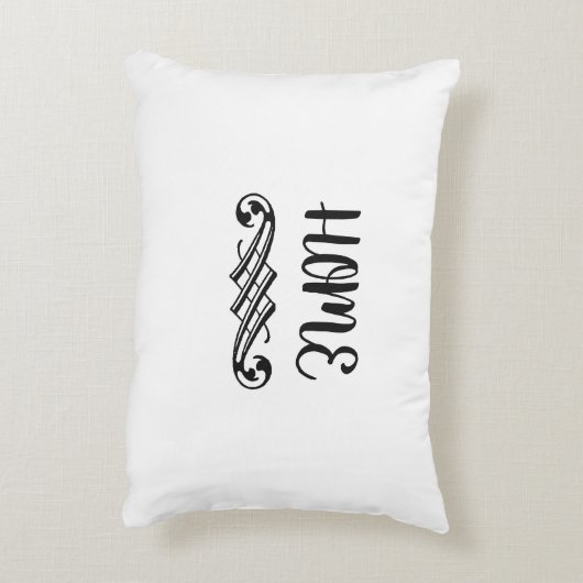 Home Elegant Thuis Kussen in Zwart en Wit (Achterkant (Verticaal))