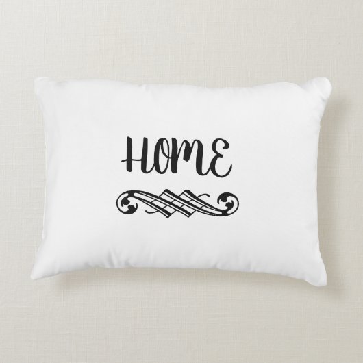 Home Elegant Thuis Kussen in Zwart en Wit (Achterkant)