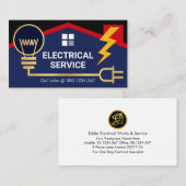 Home Elektrische bedrading Circuit Lightning Visitekaartje (Voorkant / Achterkant)