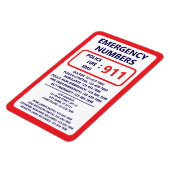 Home Emergency Numbers Useful Contact List Magneet (Linkerzijde)