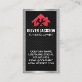 Home en Tools Logo | Zilveren grens Visitekaartje (Voorkant)