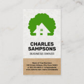 Home en Tree Logo | landschapsarchitectuur Visitekaartje (Achterkant)