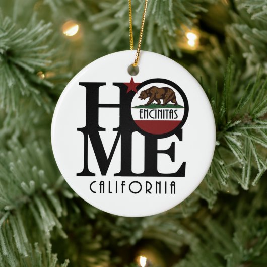 HOME Encinitas California Ceramic Ornament (Boom)
