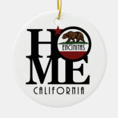 HOME Encinitas California Ceramic Ornament (Voorkant)