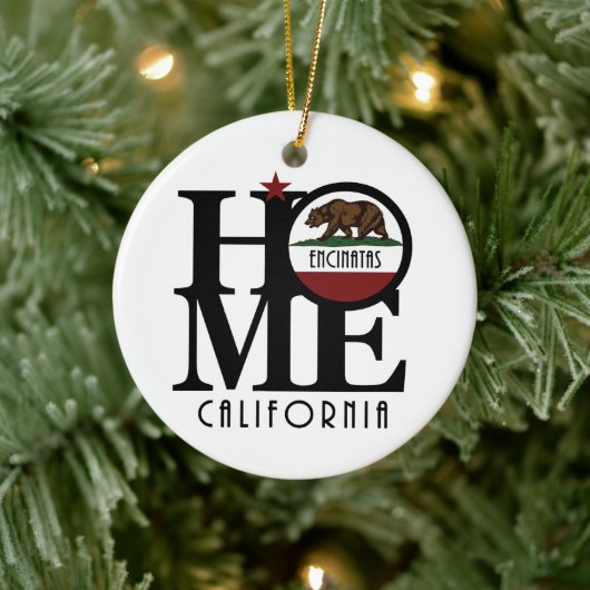 HOME Encinitas California Keramisch Ornament (Boom)