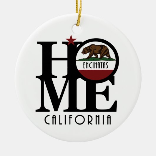 HOME Encinitas California Keramisch Ornament (Voorkant)