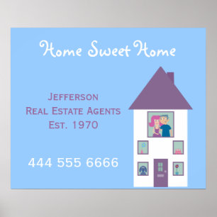 Home Estate Agent Home Sweet Home Adverteren Poster
