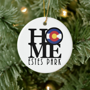 HOME Estes Park Colorado Keramisch Ornament