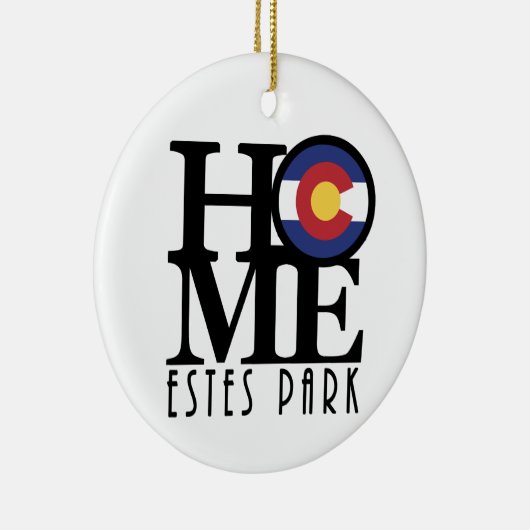 HOME Estes Park Colorado Keramisch Ornament (Rechts)