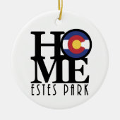 HOME Estes Park Colorado Keramisch Ornament (Voorkant)