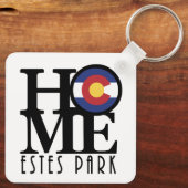 HOME Estes Park Colorado Sleutelhanger (Achterkant)