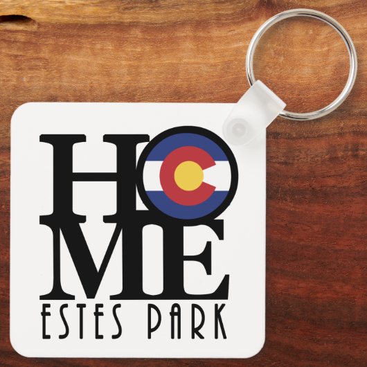 HOME Estes Park Colorado Sleutelhanger (Achterkant)