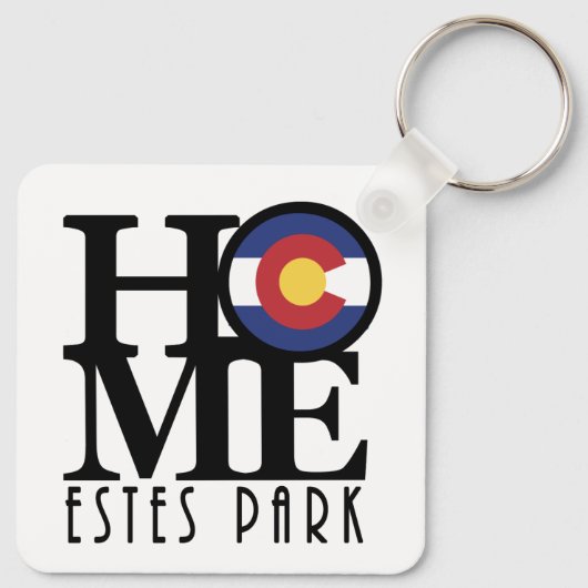 HOME Estes Park Colorado Sleutelhanger (Achterkant)