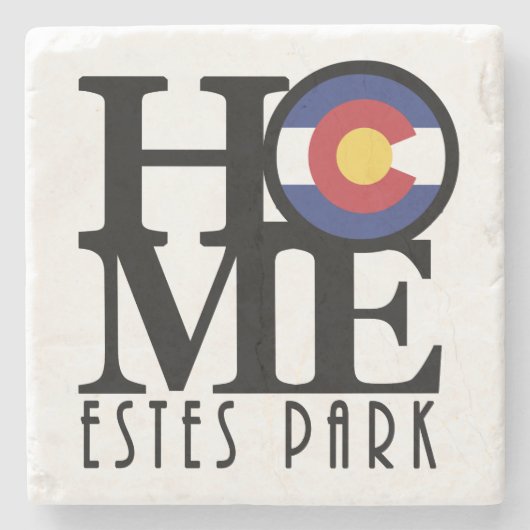 HOME Estes Park Colorado Stenen Onderzetter (Voorkant)