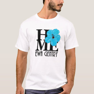 HOME Ewa Gentry Blauwe Hibiscus (voorprint) T-shirt