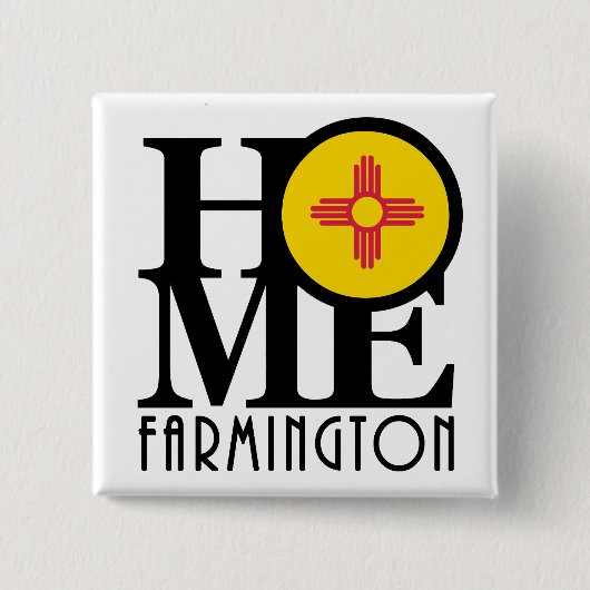 HOME Farmington Vierkante Button 5,1 Cm (Voorkant)