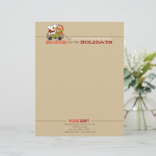 Home Feestdagen Patch Rusty kerstbrief Brown Custom Briefhoofd (Staand voorkant)