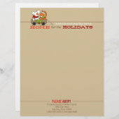 Home Feestdagen Patch Rusty kerstbrief Brown Custom Briefhoofd (Voorkant / Achterkant)