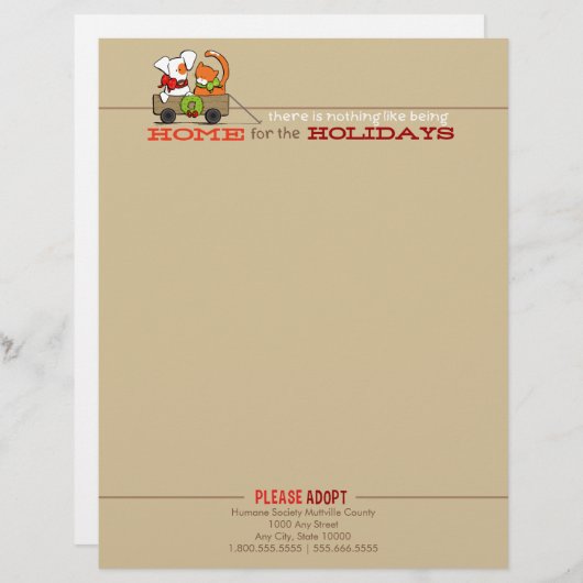 Home Feestdagen Patch Rusty kerstbrief Brown Custom Briefhoofd (Voorkant / Achterkant)