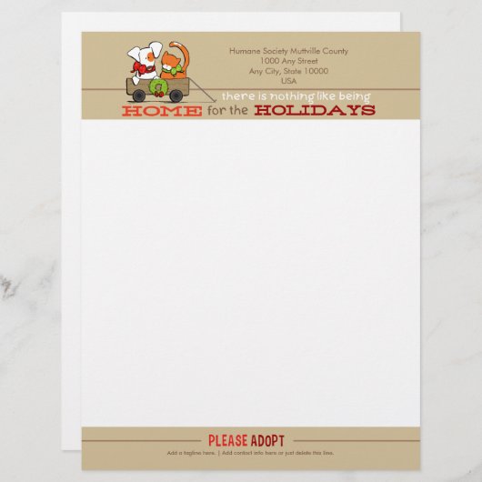 Home Feestdagen Patch Rusty-kerstbriefpapier Briefhoofd Sjabloon (Voorkant / Achterkant)