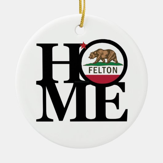 HOME Felton CA Keramisch Ornament (Voorkant)