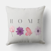 HOME Floral Butterfly with Pastel Accents Kussen (Achterkant)
