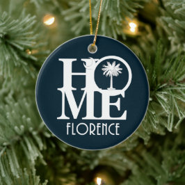 Home Florence, South Carolina Keramisch Ornament