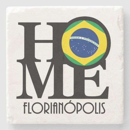 HOME Florianópolis Brazilië Stenen Onderzetter (Voorkant)